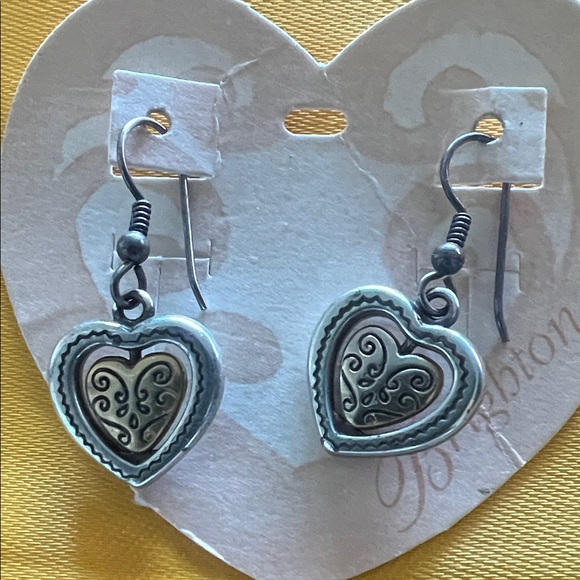 Heart-Shaped Brighton Silver Earrings - Picture 2 of 4